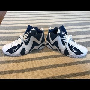 Reebok Kamikaze 2 mens basketball shoes size 11 brand new white/navy